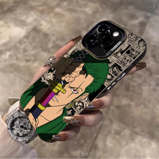 O-One Piece Luffy Zoro Hard Phone Case for IPhone 17 16 15 14 13 12 11 Pro Max Plus 17 Air 16E X XR XS Max Shockproof Back Cover