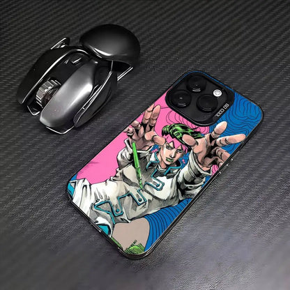 JOJOS B-Bizarres Adventures Phone Case For iPhone 17,16,15,14,13,12,11 Plus,Pro Max,Colored Silver Phone Case