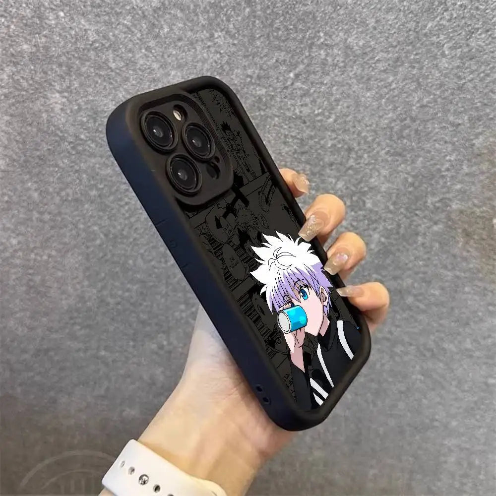 Anime Killua Hunter X Hunter Silicone Phone Case For iPhone 17 Air 17 16 15 14 13 12 11 Plus Pro Max Shockproof Soft Cover