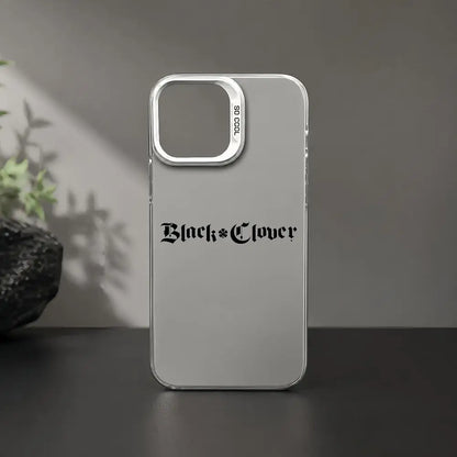 Black Clover logo Phone Case For iPhone 11/12/13/14/15/16/17 Pro Max Color Gradient TPU Case Shockproof Cover