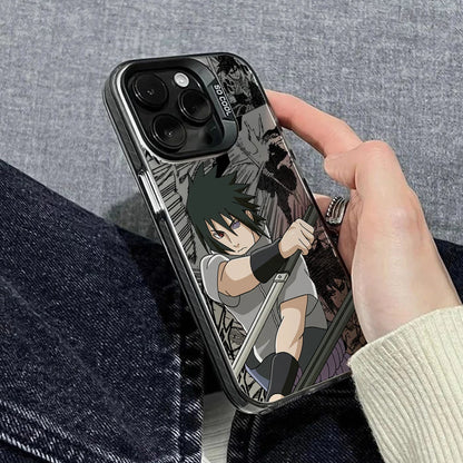 N-NARUTOs K-Kakashies Itachies Phone Case for iPhone 17 Air 16 16e 15 14 Plus 13 12 11 Pro Max X Xs XR 8 Silver Hard Cover