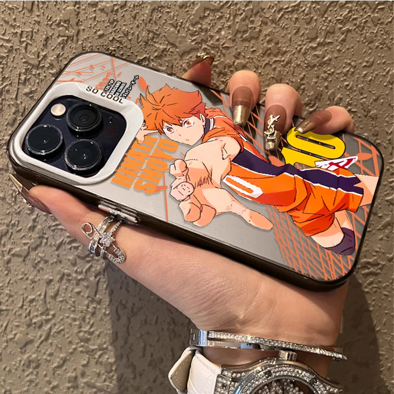 Anime Haikyuu Plating Hard Phone Case for iPhone 16 15 14 13 12 11 Pro Max XS X XR 8 7 Plus SE 2020 Shockproof Matte Back Cover