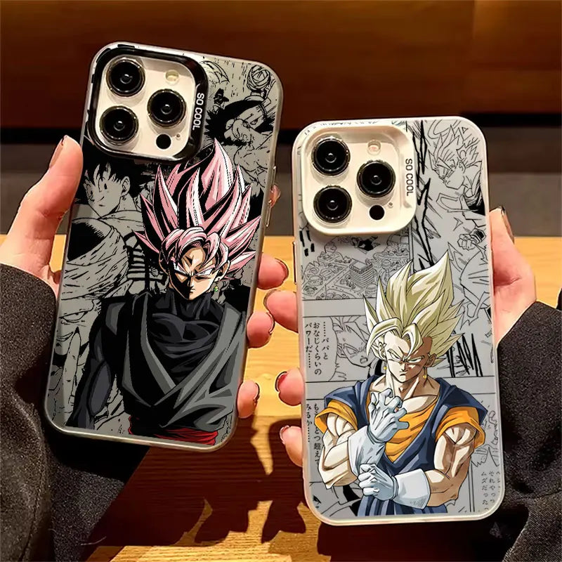 Phone Case For Apple iPhone 17 Air 16E 15 14 Plus 13 12 11 Pro Max Mini Funda Cover D-Dragon B-Ball Z Goku Vegeta