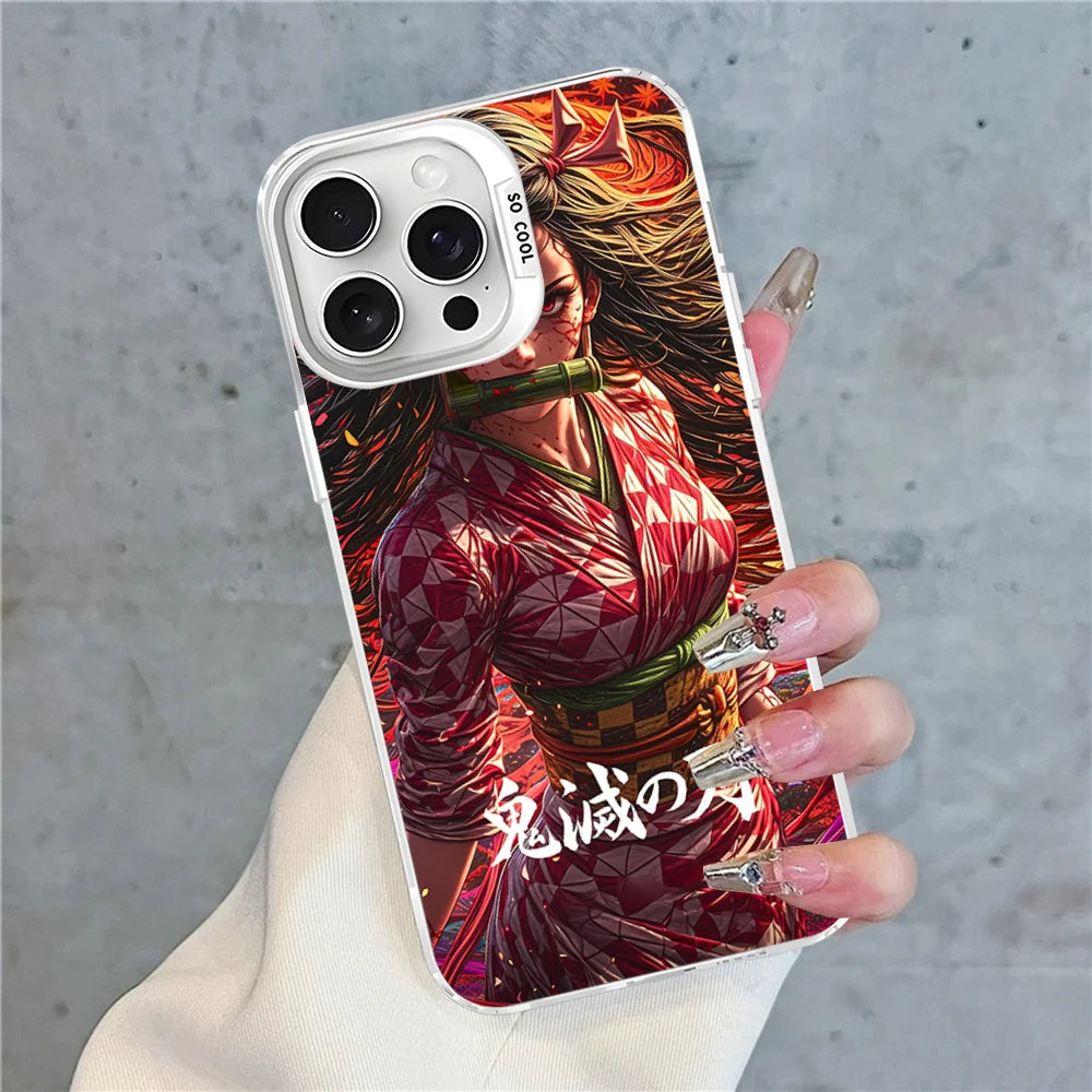 Demon Slayer Phone Case For IPhone 16 15 14 13 12 11 Pro Max X XR XSMAX 8 7 Plus Matte Shockproof Back Cover