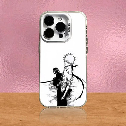 Anime B-Bleach Kurosaki Ichigo Phone Case For iPhone 16,15,14,13,12,11,Pro,XS,Max,Plus,Mini,SE White Candy Matte Shockproof Case