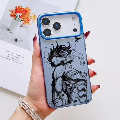Hot Anime A-Attack on Titan Phone Case For iPhone 17 16 15 14 13 12 11 Pro Max Designer Matte Laser Aurora Funda Phone Case