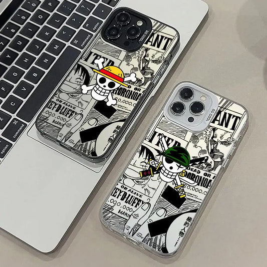 One Piece Bone Logo Cover Phone Case for iPhone 16e 11 12 13 Pro Max 14 15 16 Plus