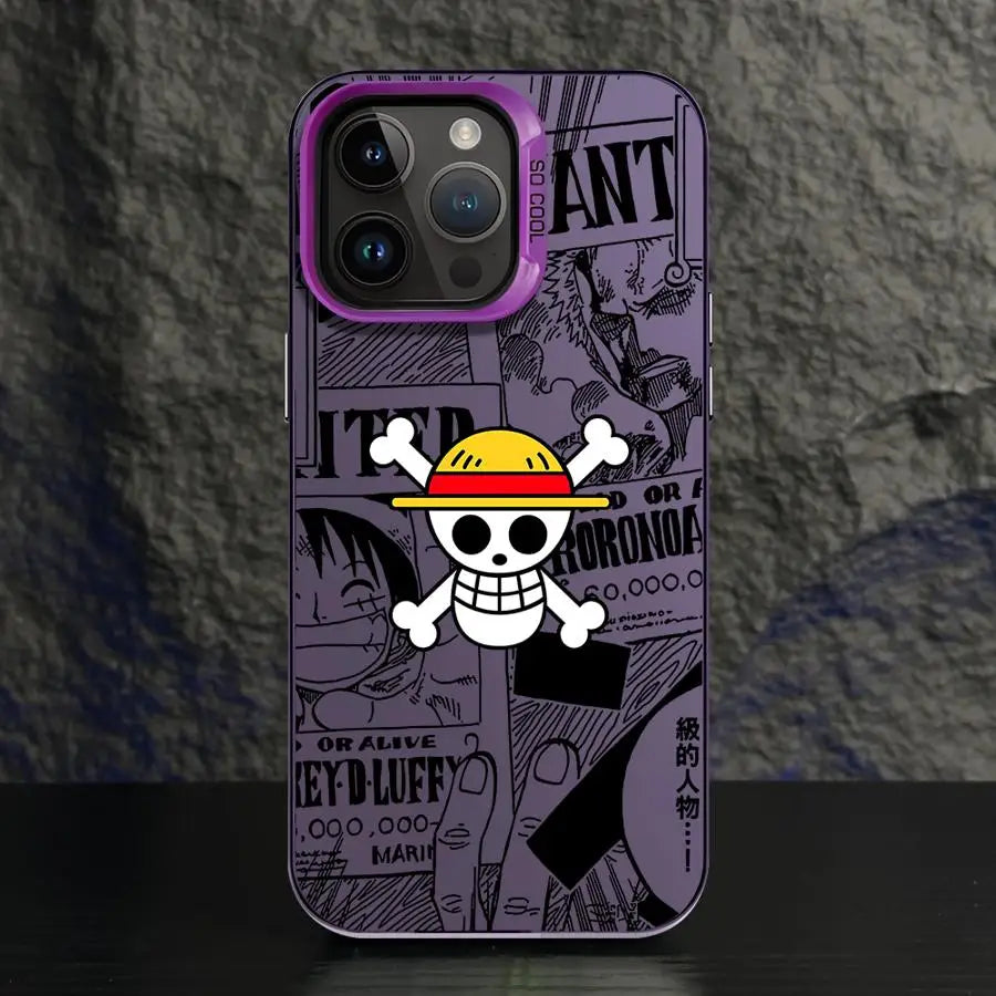 One Piece Bone Logo Cover Phone Case for iPhone 16e 11 12 13 Pro Max 14 15 16 Plus