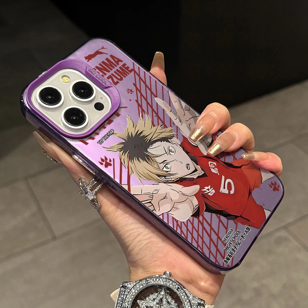 Haikyuu!! Kenma Kozume Phone Case for iPhone 17 Air 16 16e 15 14 Plus 13 12 11 Pro Max X Xs XR 8 Colorful Silver Hard Cover