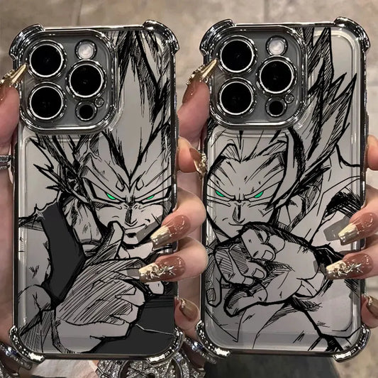 Manga Anime GokuS Cool DragonS BallS Plating Phone Case For iPhone 17 17e 16e 16 15 14 13 12 11 Pro Max Mini Air Plus Anti-Fall