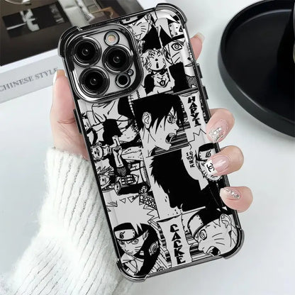 Anime Sasukes N-arutos Plating Phone Case For Samsung S26 S25 S24 S23 S22 S21 S20 FE Note20 Edge Plus Ultra 4G 5G Anti Fall