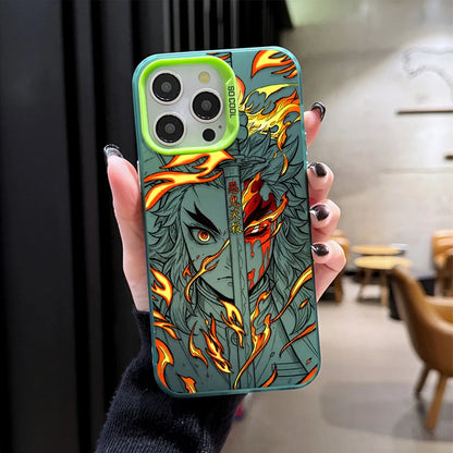 Anime AKAZA KYOJURO Demon Slayer Phone Case for iPhone 12 17 Air Pro Max 16 15 11 14 13 Pro Max XS X XR Plus 8 7 SE 2020 Cover