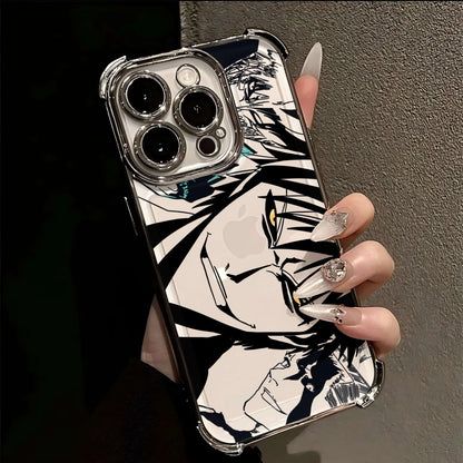 Hot Anime B-Bleachs IchigoesPlating Case for IPhone 16 15 14 13 12 11 Pro Max X XR XSMax 7 8 6 Plus Anti-Fall Airabag Back Cover