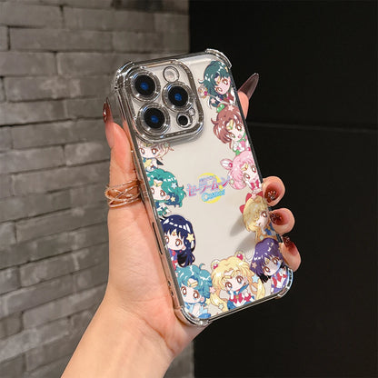 Lovely Cartoon m-moons Plating Phone Case For s-sailor Samsung S26 S25 S24 S23 S22 S21 20 Edge Plus Ultra 4G 5G Anti Fall Airbag