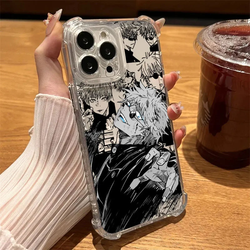 Jujutsus Anime Kaisens Phone Case Clear For iPhone 17 16 14 15 11 12 13 Pro Max 16 E Plus 17 Air Soft Shockproof Anti-fall Cover