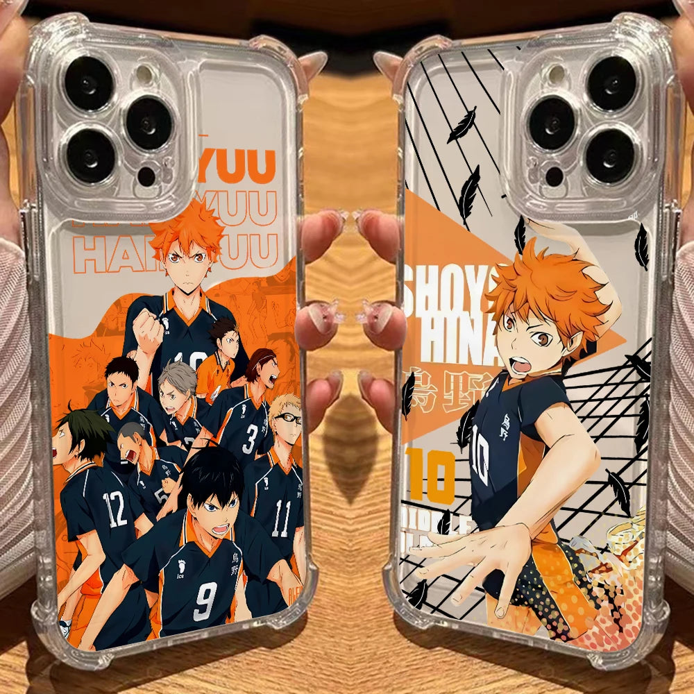 Haikyuu Oya Volleyball Phone Case for iPhone 16 15 14 Plus 13 12 Mini 11 iPhone16 Pro Max X Xs XR 7 8 Soft Thin Clear Cover