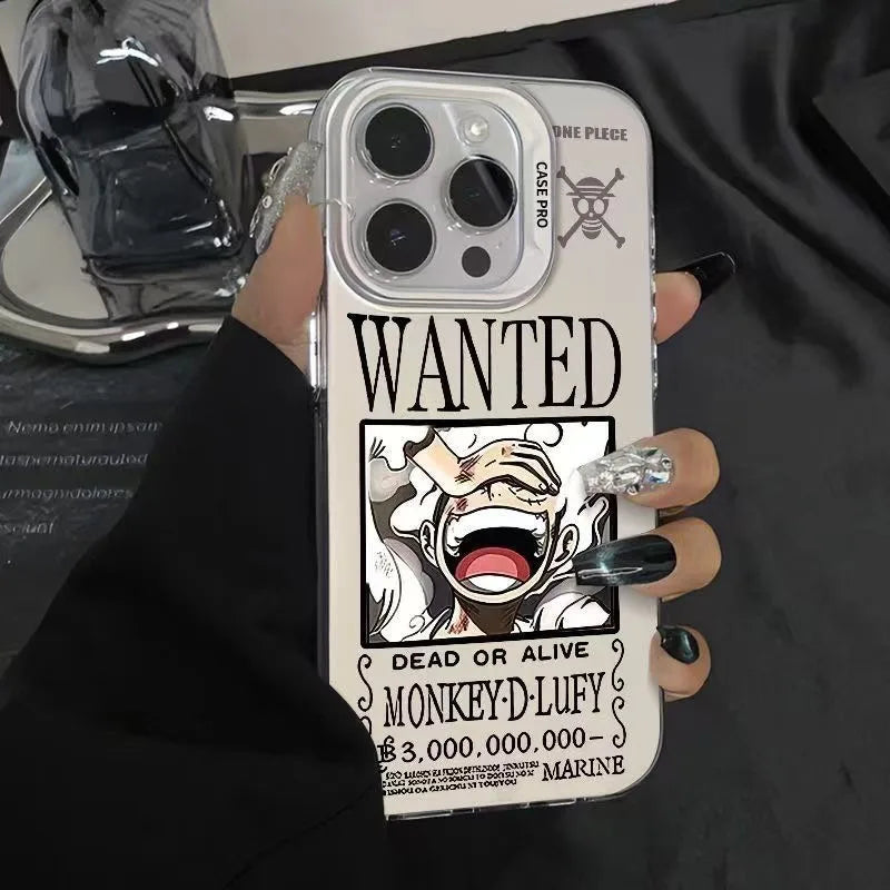 ONE PIECE LUFFY Model Wanted Phone Case For IPhone 16 15 14 13 12 11 Pro Max Japan Cartoon Matte Shockproof Back Cover