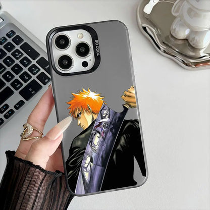 B-BLEACH Phone Case For iPhone 17 16 15 14 13 12 11 Pro Max Designer Matte Laser Aurora Funda Phone Case