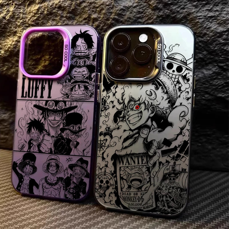 One Piece Luffy Ace Sabo ART LINE Phone Case for iPhone 12 17 Air Pro Max 16 15 11 14 13 Pro Max XS X XR Plus 8 7 SE 2020 Cover