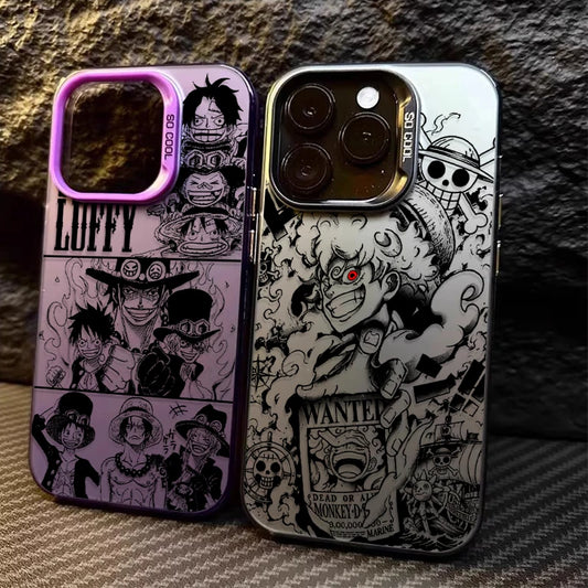 One Piece Luffy Ace Sabo ART LINE Phone Case for iPhone 12 17 Air Pro Max 16 15 11 14 13 Pro Max XS X XR Plus 8 7 SE 2020 Cover
