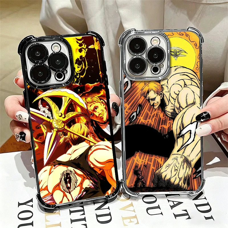 Seven D-Deadlys Sins Escanor Soft Phone Case For iPhone 15 16 17 Air 14 Pro Max 16E Plus 13 12 Mini Plating Anti-Fall Fundas