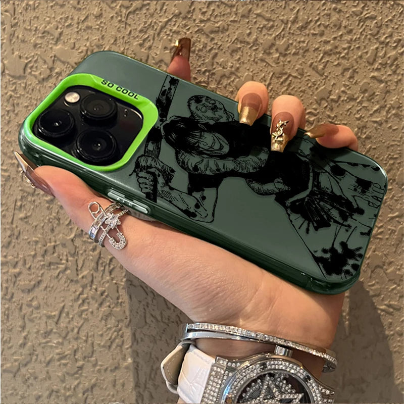 Anime Jujutsu Kaisen Frosted Case for iPhone 17 Air 16 E 15 14 Plus 13 12 Mini 11 Pro Max Acrylic Silicone Shockproof Hard Cover