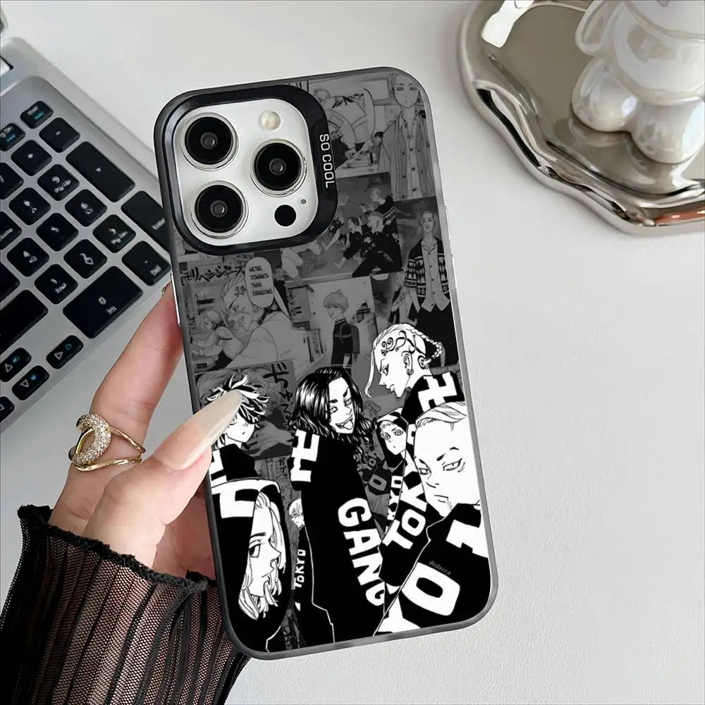 T-Tokyo R-Revengers Anime Phone Case For Apple 11 12 13 14 15 16Pro Max Plus Protect Plating Phone Cover