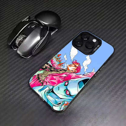 JOJOS B-Bizarres Adventures Phone Case For iPhone 17,16,15,14,13,12,11 Plus,Pro Max,Colored Silver Phone Case