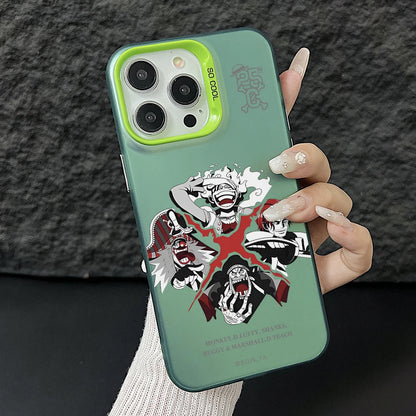 Ones Pieces Logo Phone Case for iPhone 17 Air 16 16e 15 14 Plus 13 12 11 Pro Max X Xs XR 8 Colorful Silver Hard Cover