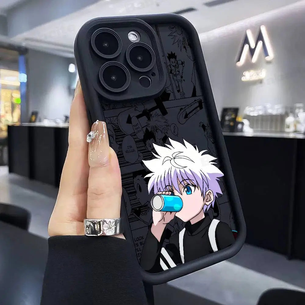 Anime Killua Hunter X Hunter Silicone Phone Case For iPhone 17 Air 17 16 15 14 13 12 11 Plus Pro Max Shockproof Soft Cover