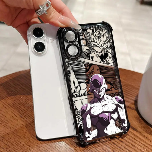 Dragons Balls Friezas Gokus Plating Phone Case For iPhone 17 17e 16e 16 15 14 13 12 11 Pro Max Mini Air Plus Anti-Fall Airabag