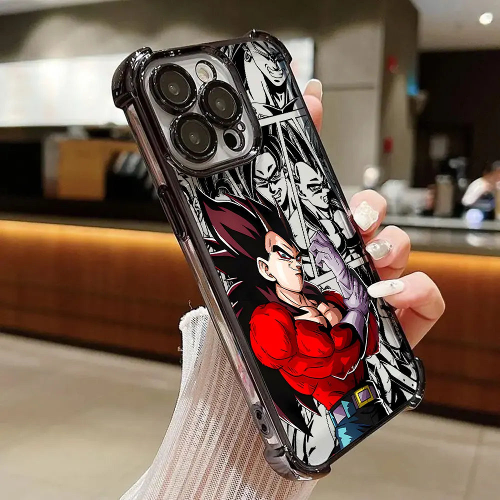 Dragons Balls GT Saiyans Vegeta Goku Phone Case for iPhone 11 13 15 16 17 Pro Max 14 Plus 17Air 16E 12 Mini 11 17Pro Clear Cover