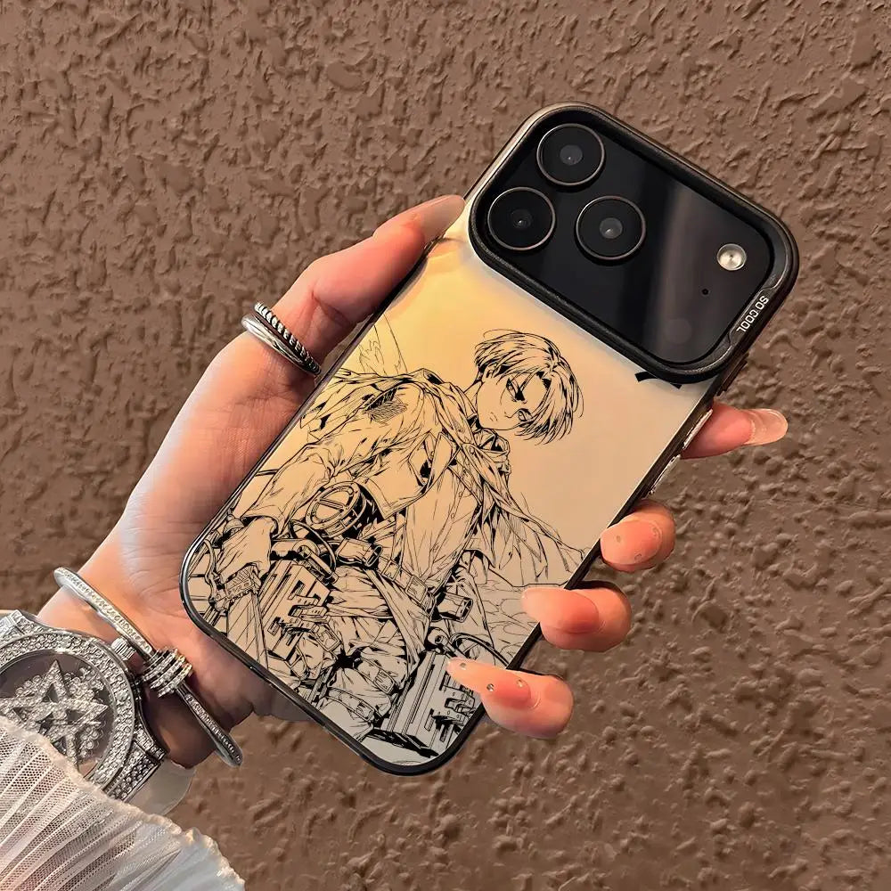 Hot Anime A-Attack on Titan Phone Case For iPhone 17 16 15 14 13 12 11 Pro Max Designer Matte Laser Aurora Funda Phone Case