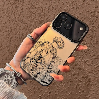 Hot Anime A-Attack on Titan Phone Case For iPhone 17 16 15 14 13 12 11 Pro Max Designer Matte Laser Aurora Funda Phone Case