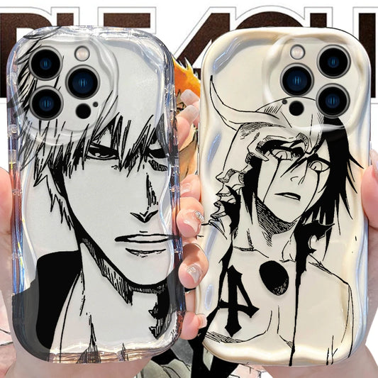 Anime Bleach Wave Case for iPhone 16 15 14 Pro Max 13 12 Mini 11 XS X XR 8 7 Plus SE 2022 2020 Soft Shockproof Back Cover Funda
