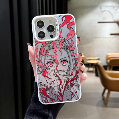 Anime Zenitsu Nezuko Demon Slayer Phone Case for iPhone 12 17 Air Pro Max 16 15 11 14 13 Pro Max XS X XR Plus 8 7 SE 2020 Cover