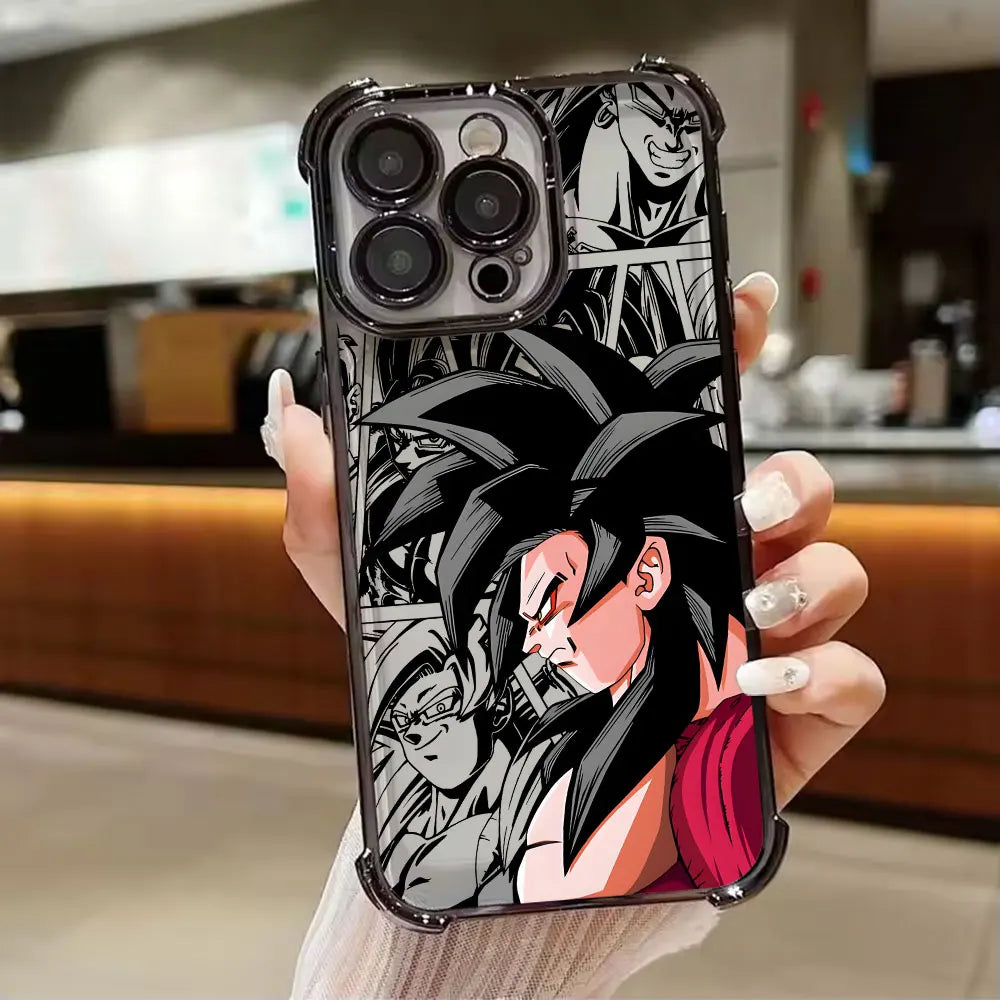 Dragons Balls GT Saiyans Vegeta Goku Phone Case for iPhone 11 13 15 16 17 Pro Max 14 Plus 17Air 16E 12 Mini 11 17Pro Clear Cover