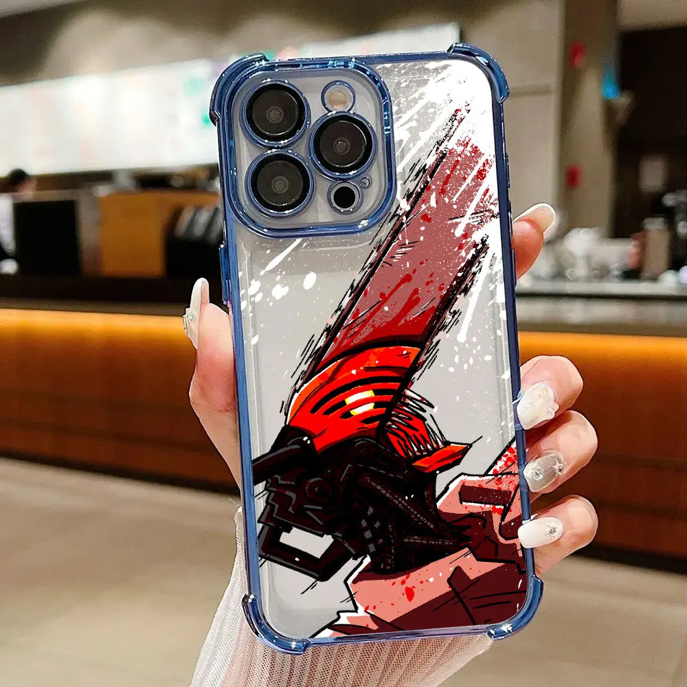 Chainsaws Mans Art Anime Case For Xiaomi 17T Pro 15T 14T 15 14 Poco F5 F7 F8 Ultra M7 M8 X5 X6 X7 X8 Pro Max 5G Shockproof Cover