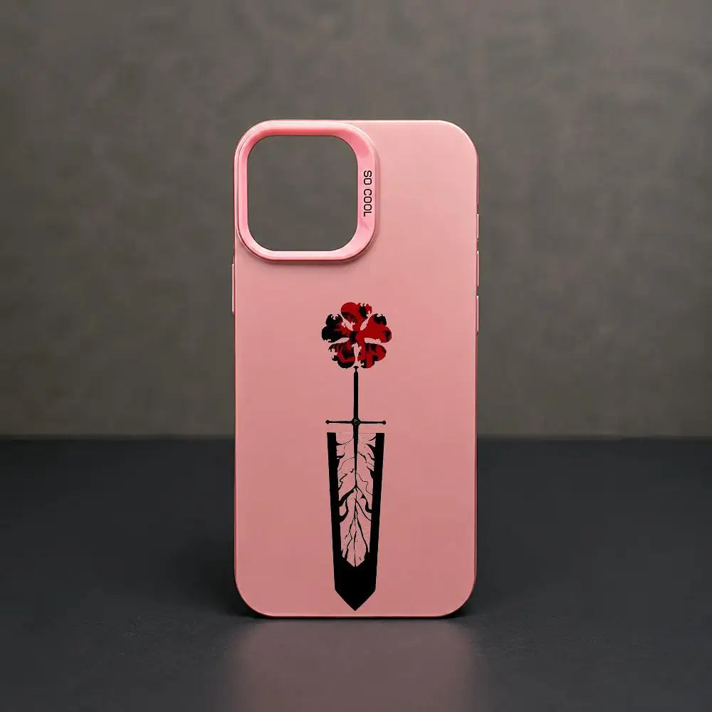 Black Clover logo Phone Case For iPhone 11/12/13/14/15/16/17 Pro Max Color Gradient TPU Case Shockproof Cover