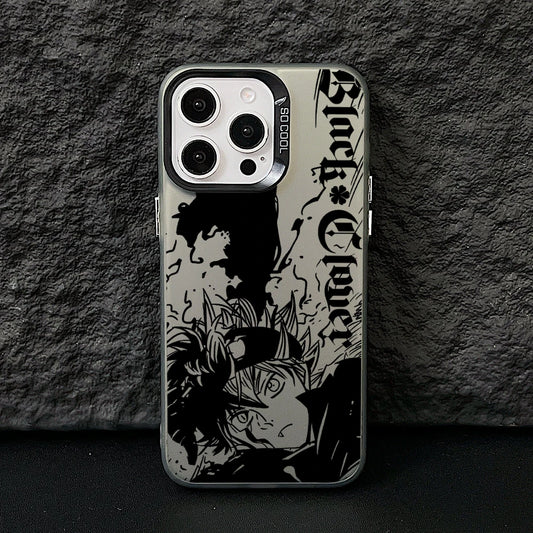 Black Clovers Astas Phone Case for Samsung Galaxy S26 S25 Edge S24 S23 S22 S21 FE S20 Ultra Plus 5G Colorful Silver Hard Cover