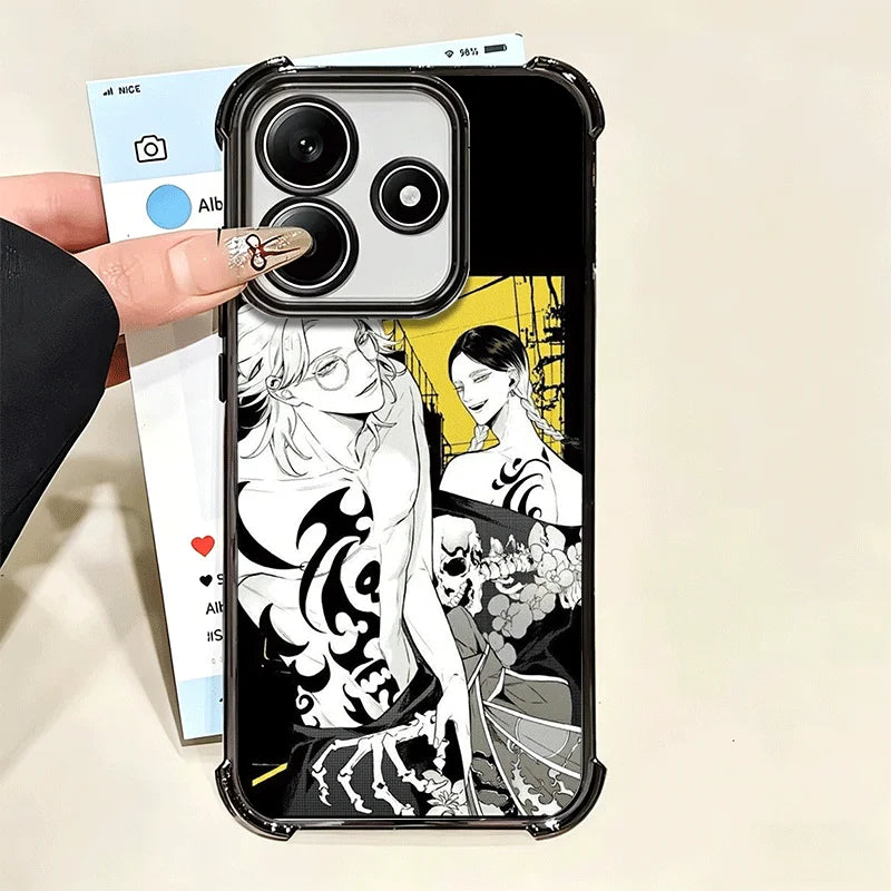 Tokyo Revengers Ran Haitani Rindou Plating Phone Case For Xiaomi Poco X6 X7 X8 Pro Max X5 X3 M8 M7 M5S Redmi 15C 15 14C 13C 17T