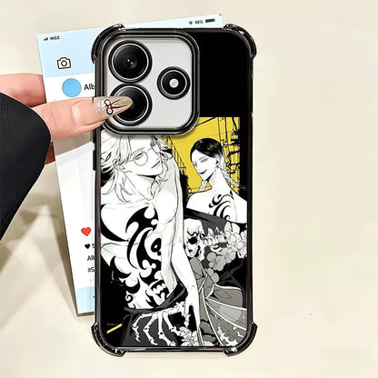 Tokyo Revengers Ran Haitani Rindou Plating Phone Case For Xiaomi Poco X6 X7 X8 Pro Max X5 X3 M8 M7 M5S Redmi 15C 15 14C 13C 17T