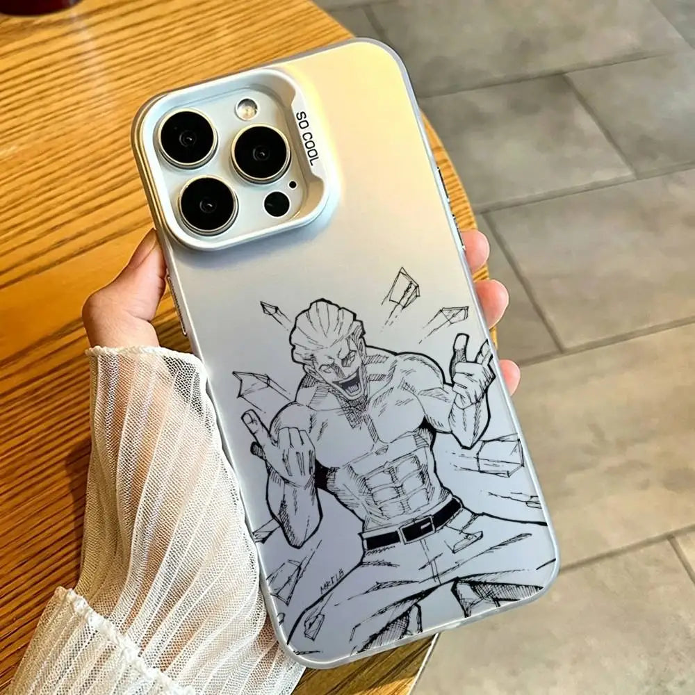 Kinji Hakari Jujutsu   Phone Case For iPhone 17,16,15,14,13,12,11,Mini,Pro,E,MAX White Candy Matte Cover
