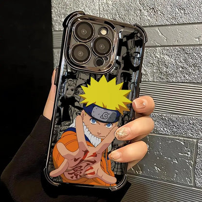 Case for iPhone 11 16 Pro Max 15 Plus 13 17 Air 14 12 Soft Phone Cover Anime Character Sasukes