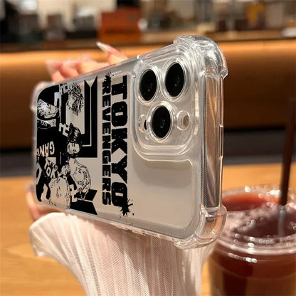 Tokyos Revengers Anime Phone Case Clear For iPhone 17 16 14 15 11 12 13 Pro Max 16E 16 Plus 17 Air Soft Shockproof Silicon Cover