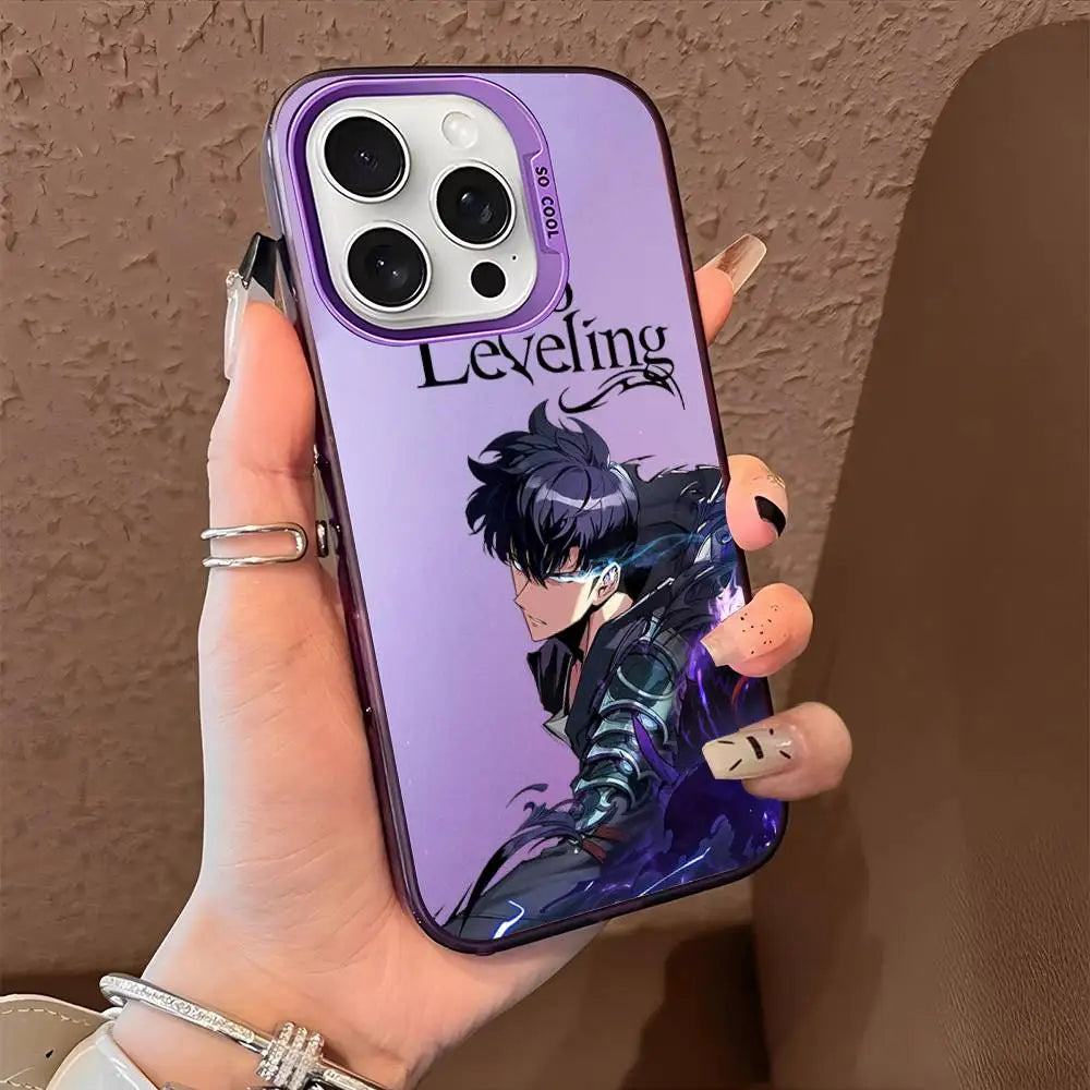 Anime Solos Levelings Phone Case For iPhone 16 15 14 13 12 11 Pro Max X XR XSMAX 8 7 Plus Matte Shockproof Back Anti Fall Cover
