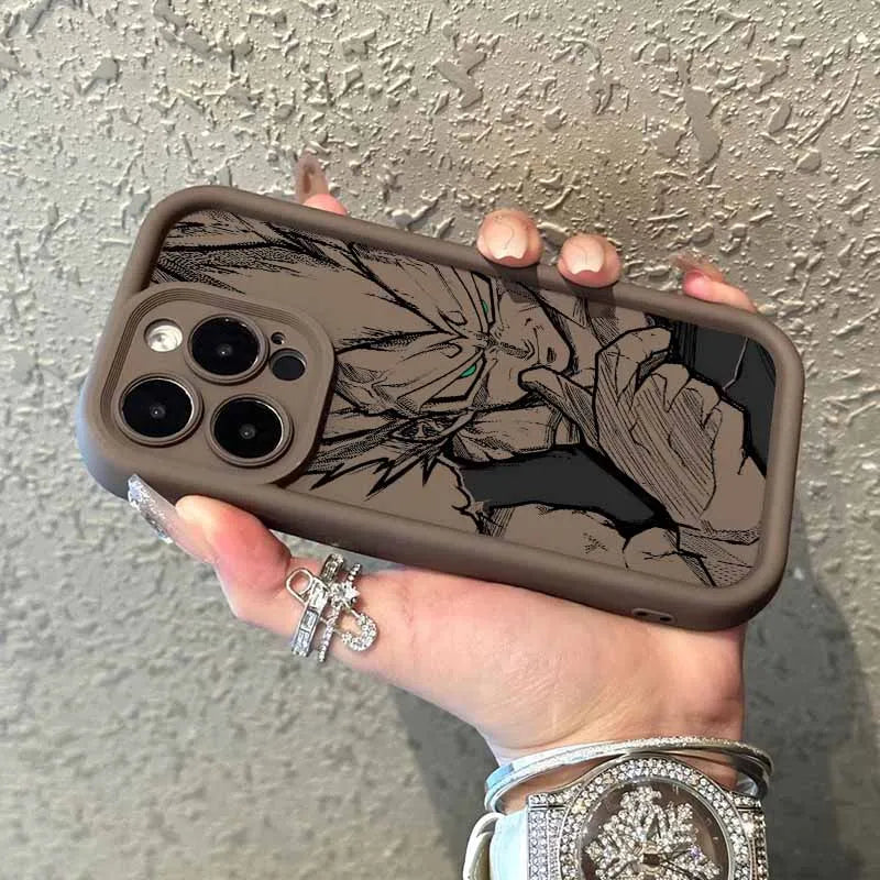Anime Vegeta Goku Phone Case For Apple iPhone 17 Air 16E 16 15 14 13 12 Mini Pro Max Plus Eyes Ladder Soft Cover