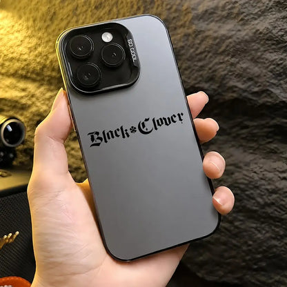 Black Clover logo Phone Case For iPhone 11/12/13/14/15/16/17 Pro Max Color Gradient TPU Case Shockproof Cover