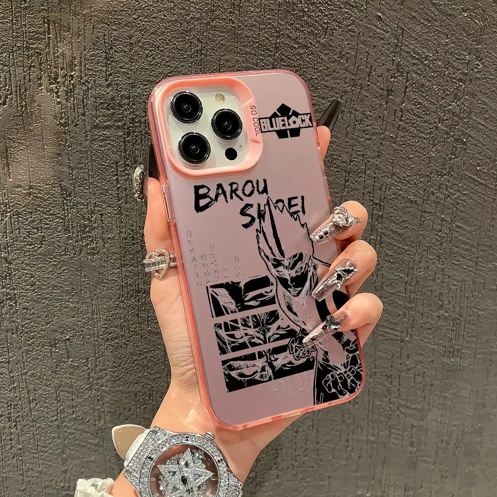 Anime blue lock Phone Case TPU Slim Shockproof Phone Case Full Camera Cover For iPhone 17 16 15 14 13 12 11 Pro Max