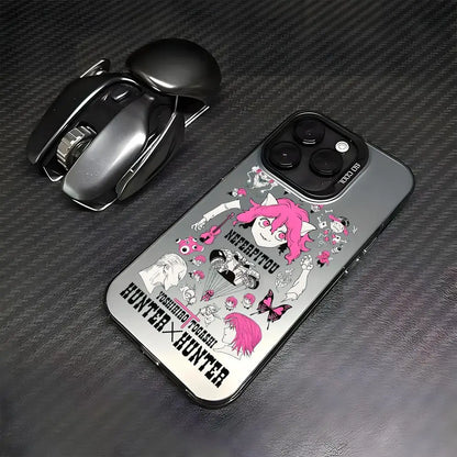 HUNTER HUNTER Phone Case For lMDColor Silver Shell For lPhone 17 16 15 14 13 12 11 Pro Max Plus